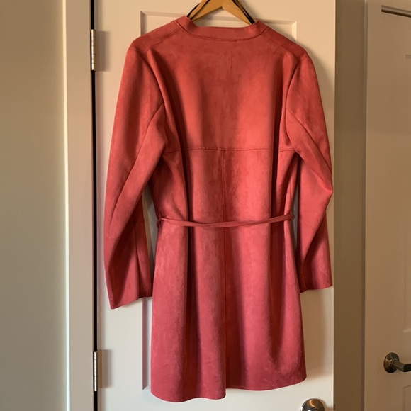 H&M Faux Suede Jacket Limited Edition Raspberry Red - Picture 8 of 9